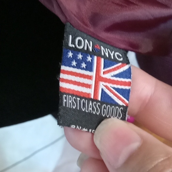 Lon nyc maroon across the pond quilted jacket XL - Picture 4 of 8